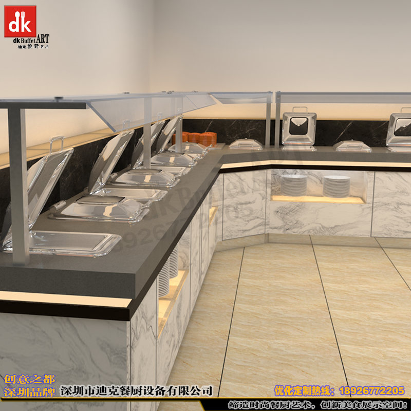 加拿大餐廳自助餐臺定做 自助餐加熱自助餐爐 dk組合式布菲臺設(shè)計(jì)