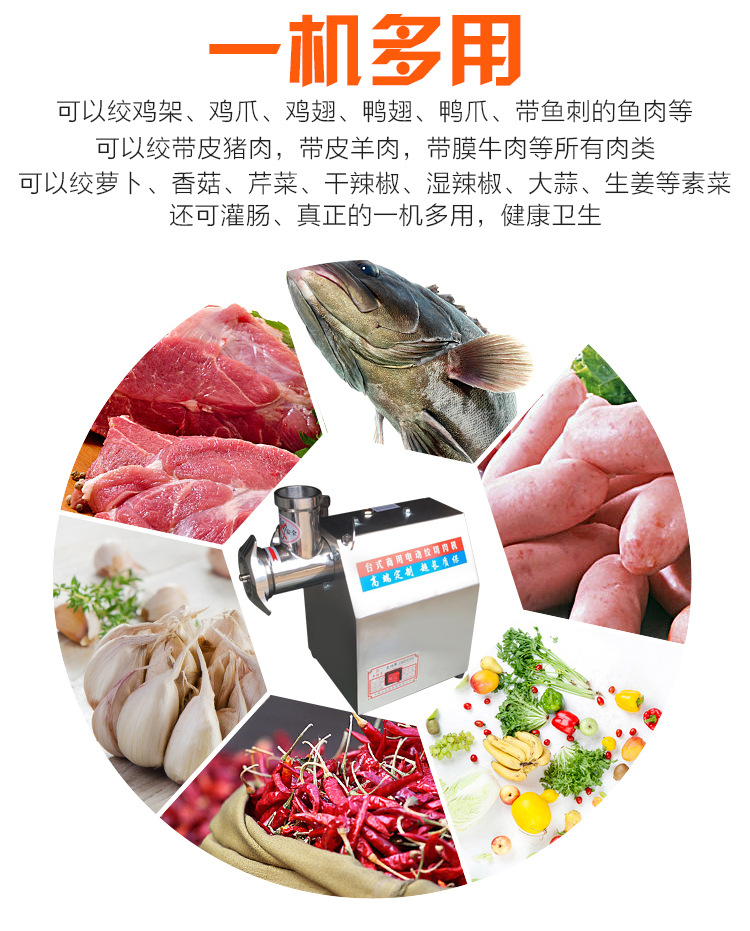 豐瑞吉 22型（12型B）電動商用多功能全不銹鋼灌腸絞牛肉絞肉機(jī)