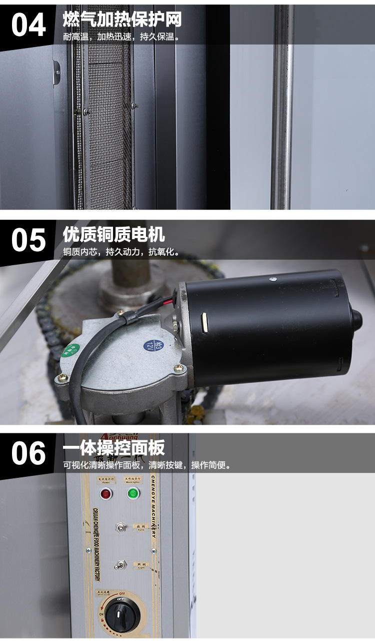 廠(chǎng)家直銷(xiāo)商用燃?xì)饽咎績(jī)捎每绝啝t全自動(dòng)旋轉(zhuǎn)烤禽爐電熱烤鴨爐批發(fā)