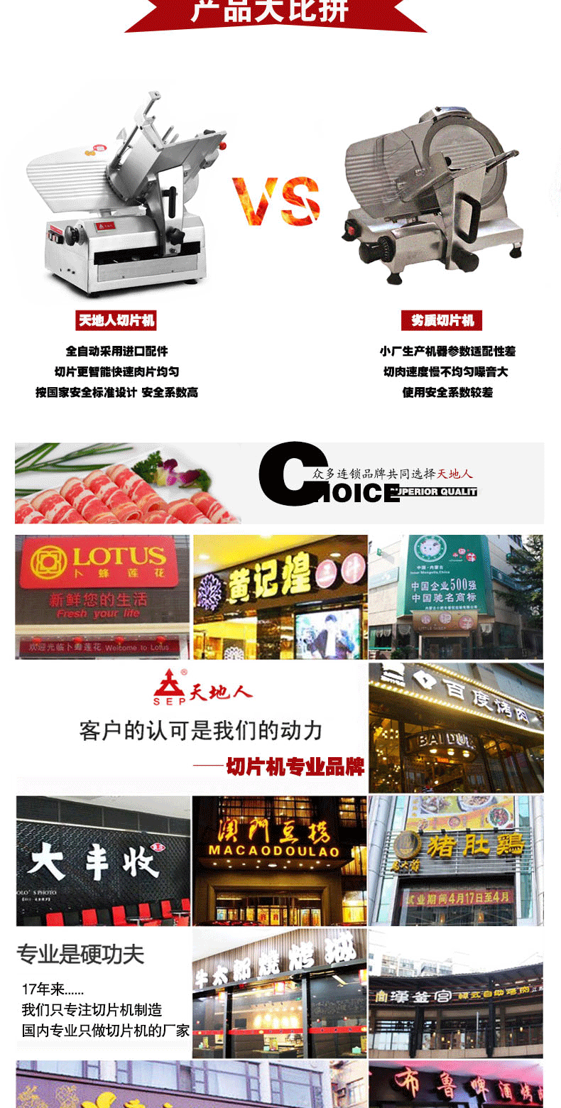 【天地人】全自動切片機(jī)商用切肉羊肉卷刨肉機(jī)電動 10寸 SS-A250