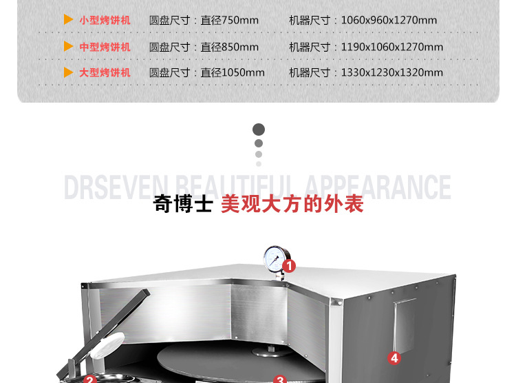 奇博士烤餅機(jī) 醬香餅機(jī) 商用燃?xì)怆婏炶K不銹鋼烙餅機(jī)全自動烤餅爐