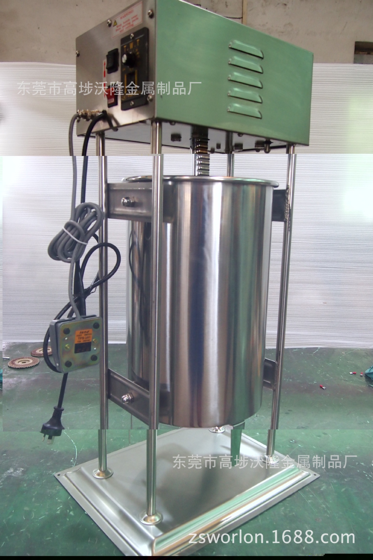 灌腸機(jī)電動商用立式家用不銹鋼灌臘腸機(jī)灌熱狗機(jī)灌香腸機(jī)15L