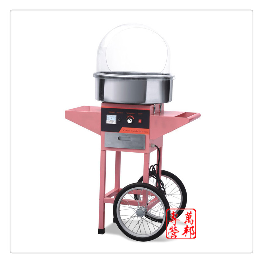 【廠家直銷】電熱棉花糖機(jī)，商用食品設(shè)備 棉花糖機(jī)帶推車