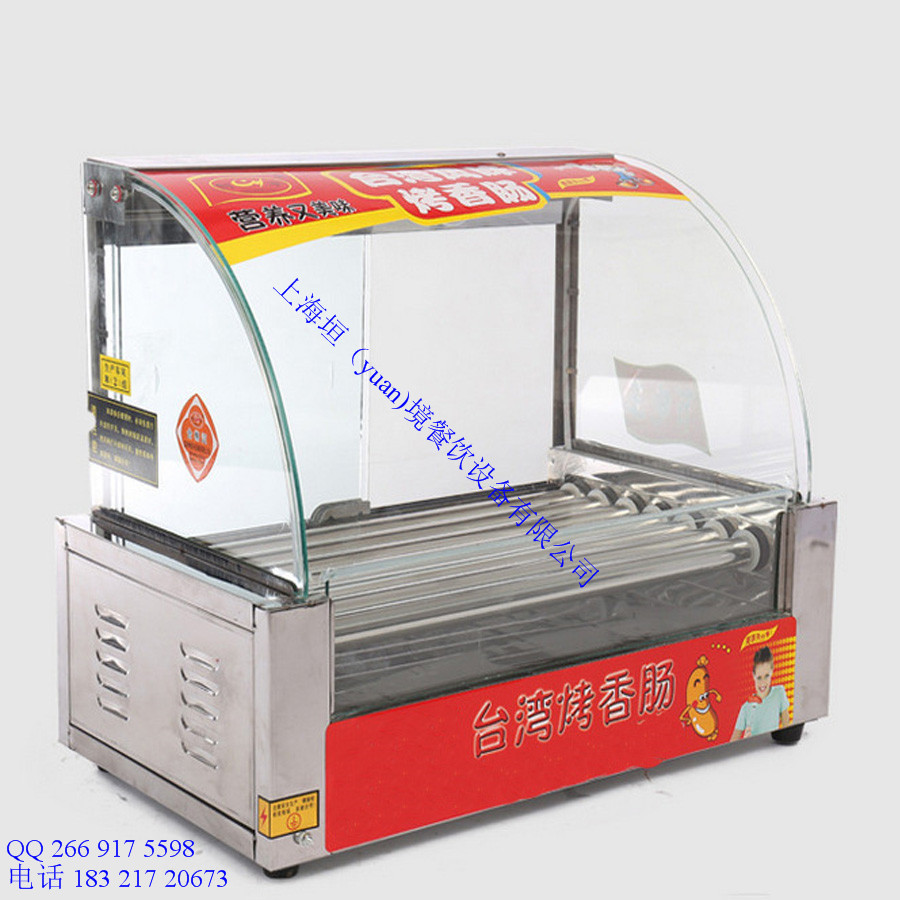 工廠(chǎng)直銷(xiāo)帶門(mén)帶燈烤腸機(jī) 出口雙控溫?zé)峁窓C(jī) 電動(dòng)商用香腸機(jī)