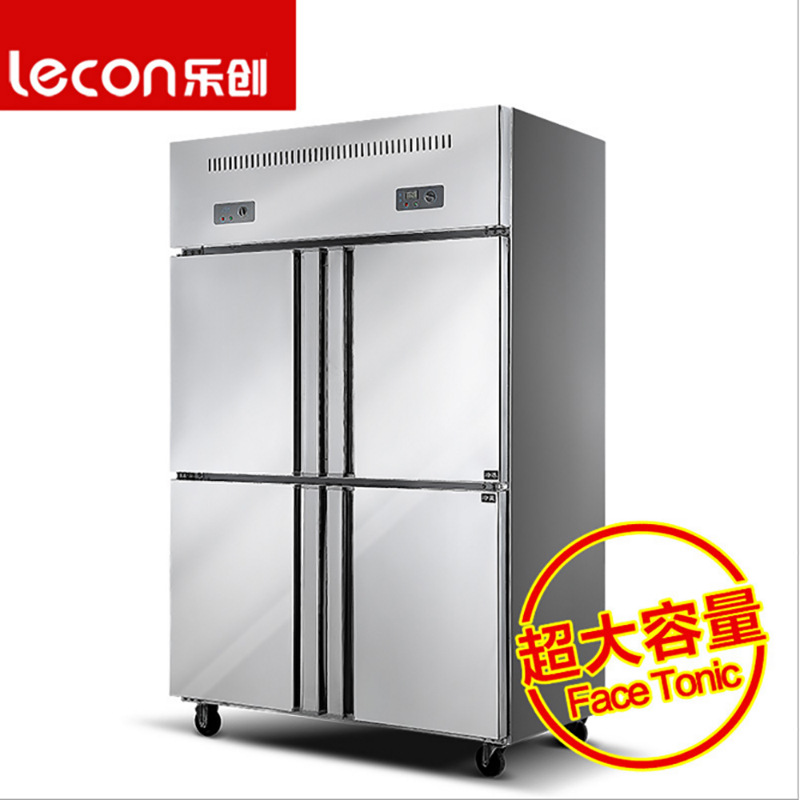 樂(lè)創(chuàng) 四門(mén)冰箱冰柜冷柜冷藏冷凍保鮮柜六門(mén) 商用廚房冰箱 包郵