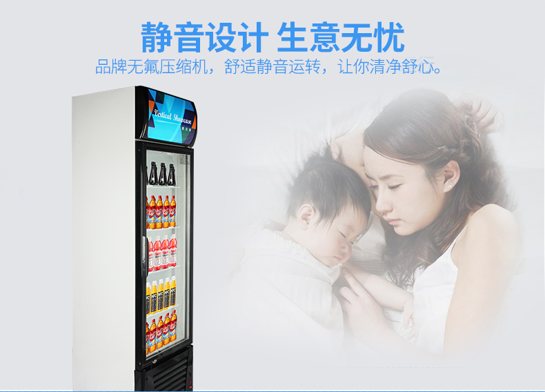 德瑪仕商用 展示柜立式冰柜商用 士多小賣(mài)部冷藏柜 雙門(mén)-760L