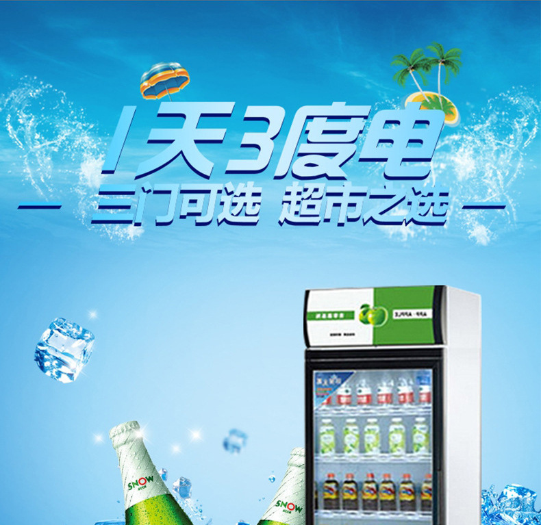 睿美展示柜直冷立式冰柜單門(mén)雙門(mén)商用冷藏冰箱飲料飲柜品展示冷柜