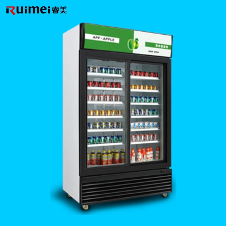 睿美展示柜直冷立式冰柜單門(mén)雙門(mén)商用冷藏冰箱飲料飲柜品展示冷柜