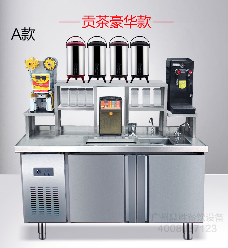 定制奶茶冷藏工作臺(tái)商用沙拉臺(tái)冷柜保鮮柜冷凍保鮮冷操作臺(tái)水吧臺(tái)