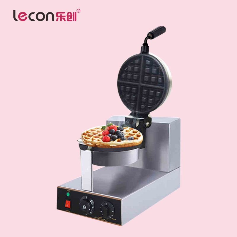 樂(lè)創(chuàng)華夫爐商用旋轉(zhuǎn)松餅機(jī)咖啡店可麗格子餅電熱翻轉(zhuǎn)家用華夫餅機(jī)
