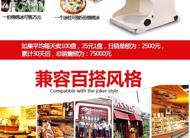 奇博士綿綿冰刨冰機(jī)奶茶店冰沙機(jī)商用電動(dòng)削冰雪花綿綿冰磚碎冰機(jī)