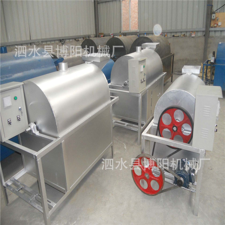 半自動高效率瓜子翻炒機(jī) 商用電加熱板栗炒貨機(jī) 不銹鋼滾筒式炒鍋
