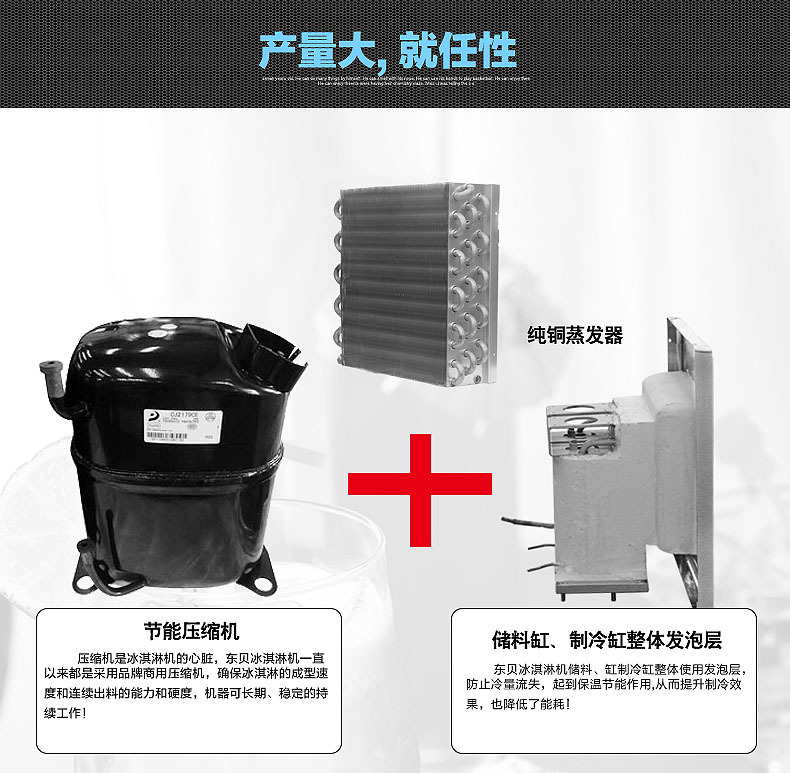 東貝冰淇淋機(jī)商用 全自動(dòng)甜筒機(jī)大產(chǎn)量BJ7232B冰激凌機(jī)節(jié)能雪糕機(jī)