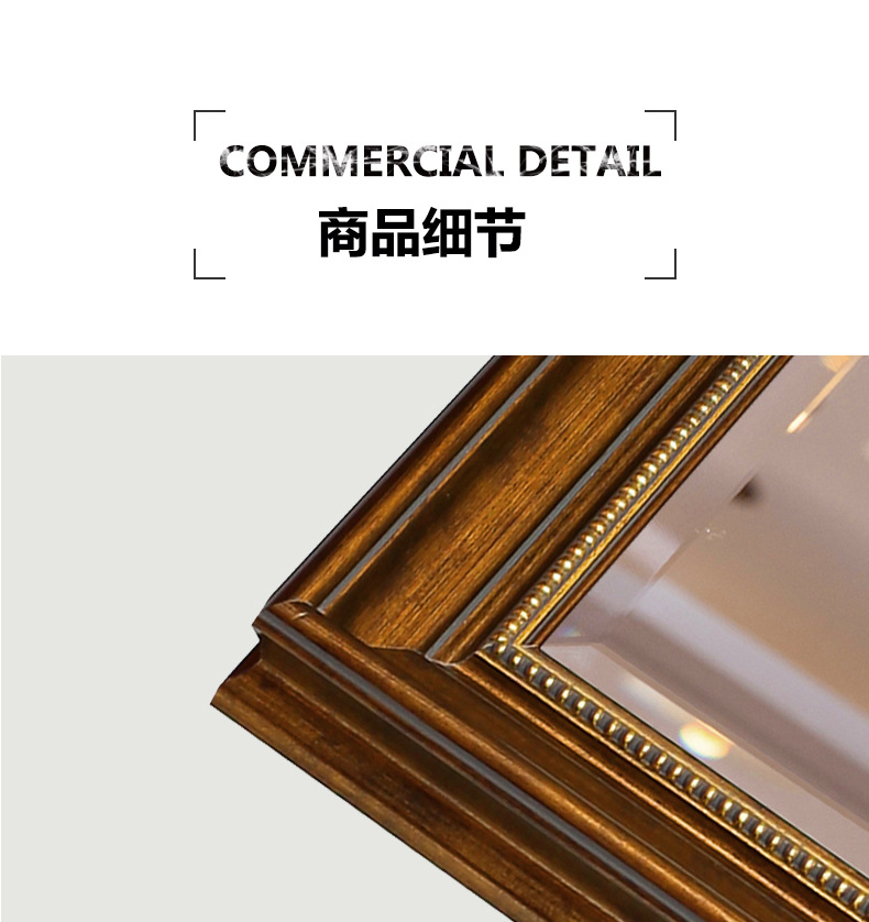 廠家批發(fā)定制歐式鏡框 黑色 復古浴室鏡 酒店洗手間衛(wèi)浴掛鏡 鏡子