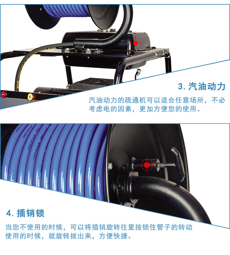 佳美BX下水道疏通機 管道高壓清洗機 市政物業(yè)管道疏通機汽油動力