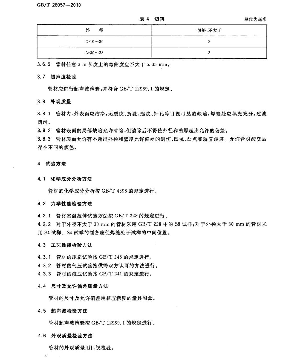鈦及鈦合金焊接管國(guó)家標(biāo)準(zhǔn)GB/T 26057-2010