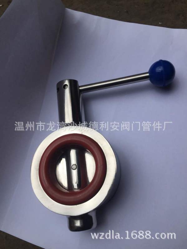 【品質保證】廠家批發(fā)201、30食品級不銹鋼衛(wèi)生級手動對夾蝶閥