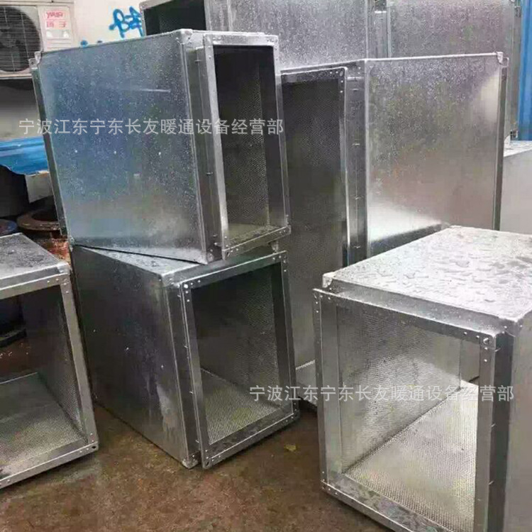 白鐵皮風(fēng)管消音箱方形靜壓箱風(fēng)機消聲器風(fēng)管消聲箱風(fēng)管消音加工