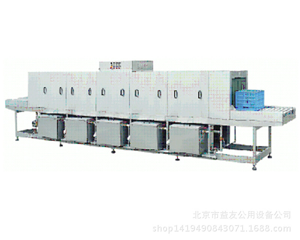 供應(yīng)北京益友廚具中央廚房設(shè)備商用洗碗機 通道式燃氣加熱洗碗機