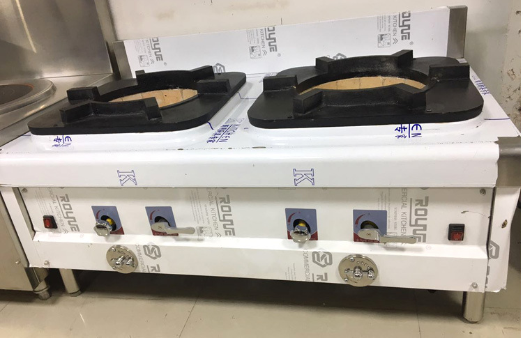 電磁雙頭單尾小炒爐 雙頭平頭爐 超節(jié)能連體燃氣炒爐 炊事設(shè)備