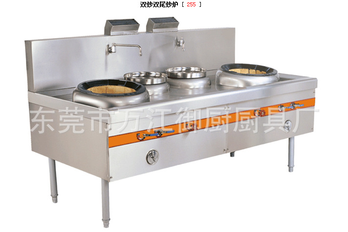 供應(yīng)定制 酒店設(shè)備不銹鋼燃?xì)狻⑷加碗p頭單尾小炒爐 承接廚房工程