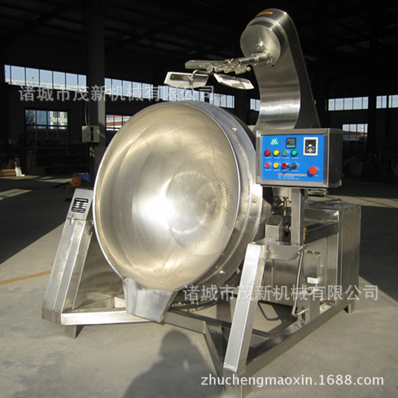 醬料 大型炒料機(jī) 400L全自動(dòng)燃?xì)庑行菙嚢璩村伩販胤葱读弦惑w化
