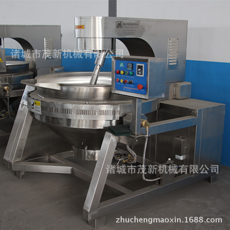 醬料 大型炒料機(jī) 400L全自動(dòng)燃?xì)庑行菙嚢璩村伩販胤葱读弦惑w化