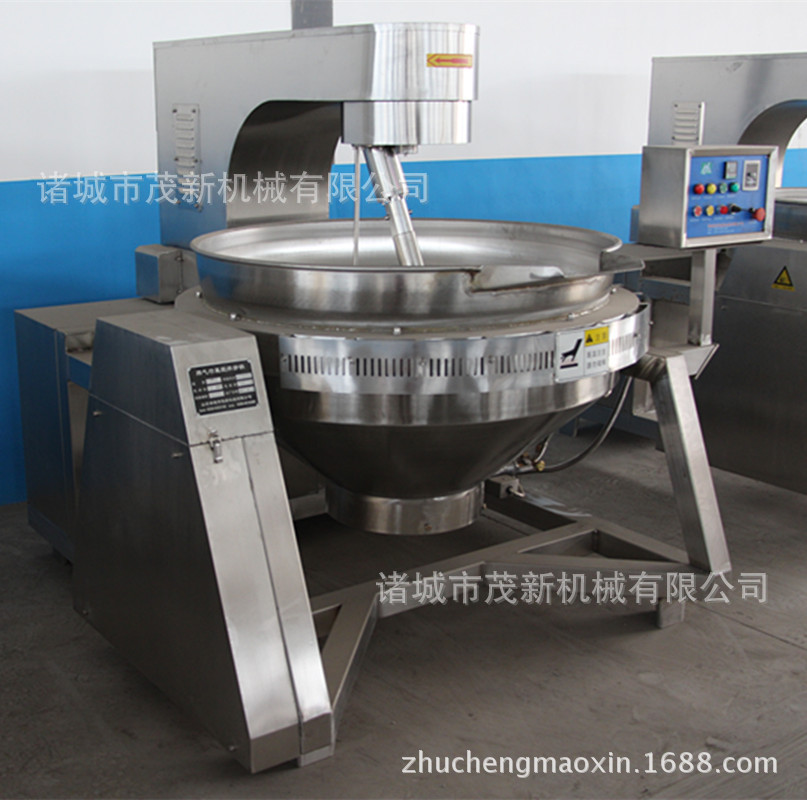 醬料 大型炒料機(jī) 400L全自動(dòng)燃?xì)庑行菙嚢璩村伩販胤葱读弦惑w化
