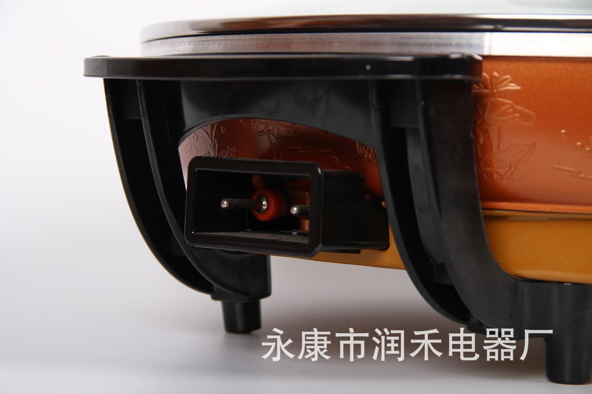 廠家直銷(xiāo)家用多功能電火鍋圓形電煎鍋便攜不粘鍋電烤鍋可定制
