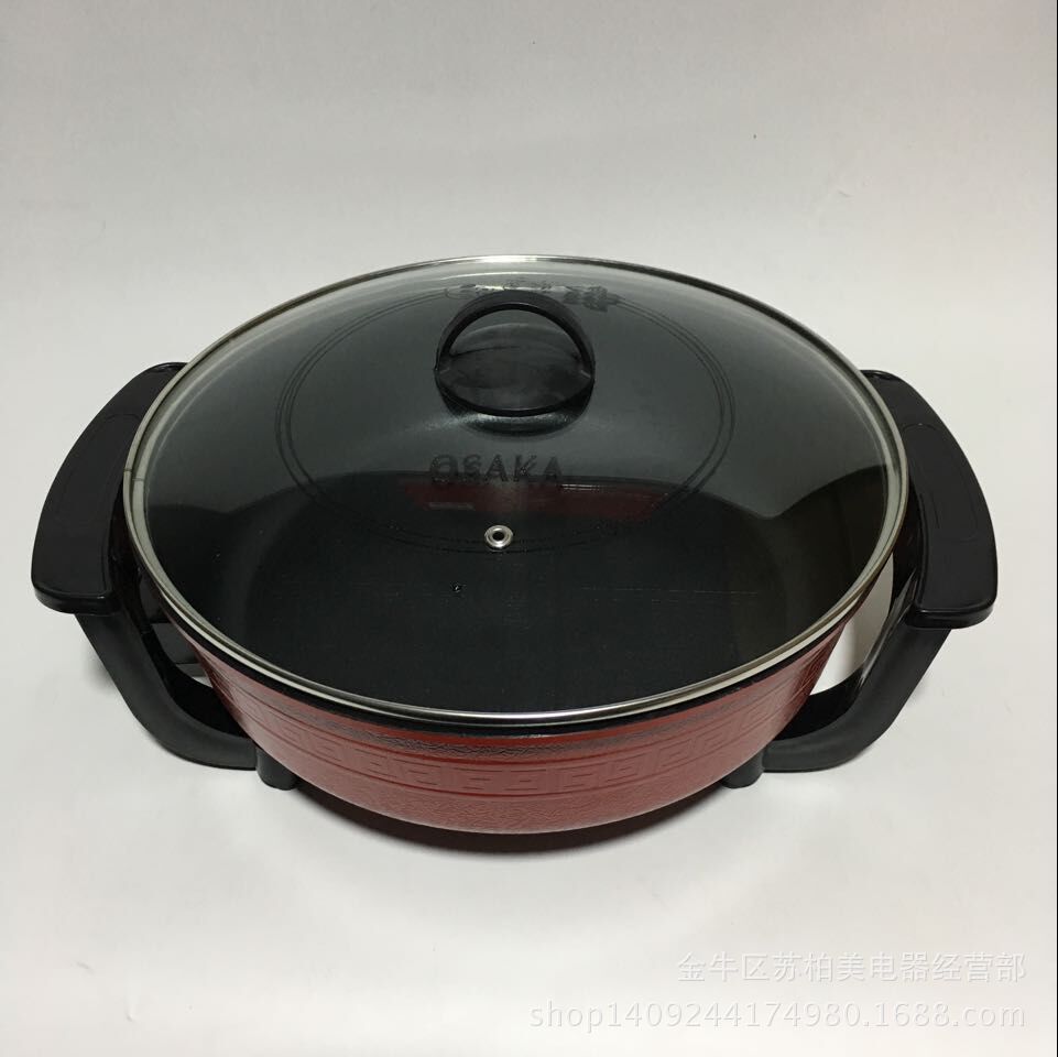 熱銷韓式圓鍋 多功能電熱鍋 會(huì)銷不粘鍋 新款電炒鍋批發(fā)