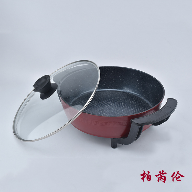 供應(yīng)韓式多功能電熱鍋電蒸電燉圓鍋 家用一體不粘鍋無(wú)油煙電炒鍋