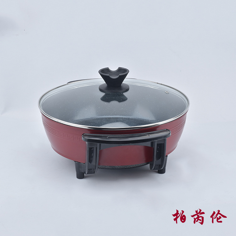 供應(yīng)韓式多功能電熱鍋電蒸電燉圓鍋 家用一體不粘鍋無(wú)油煙電炒鍋