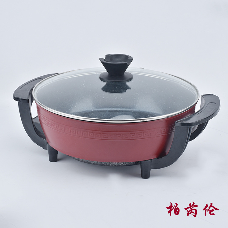 供應(yīng)韓式多功能電熱鍋電蒸電燉圓鍋 家用一體不粘鍋無(wú)油煙電炒鍋