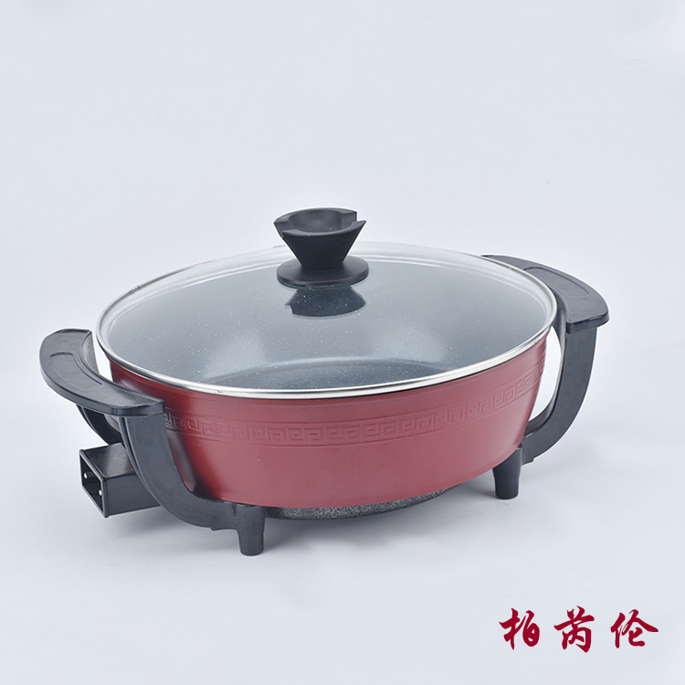 供應(yīng)韓式多功能電熱鍋電蒸電燉圓鍋 家用一體不粘鍋無(wú)油煙電炒鍋