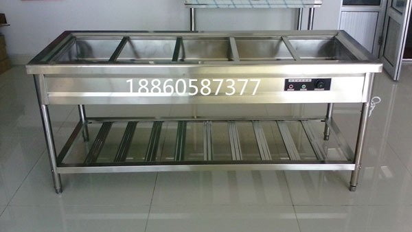 商用電熱保溫湯池深湯菜爐3/6/8/10格暖湯爐保溫臺(tái)售飯臺(tái)快餐車